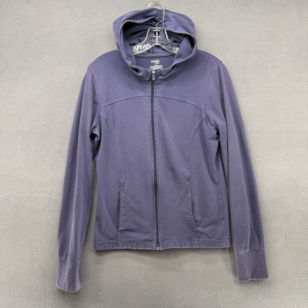 Danskin Now Womens Hoodie Zip Up Jacket Purple Casual Athleisure Size Small